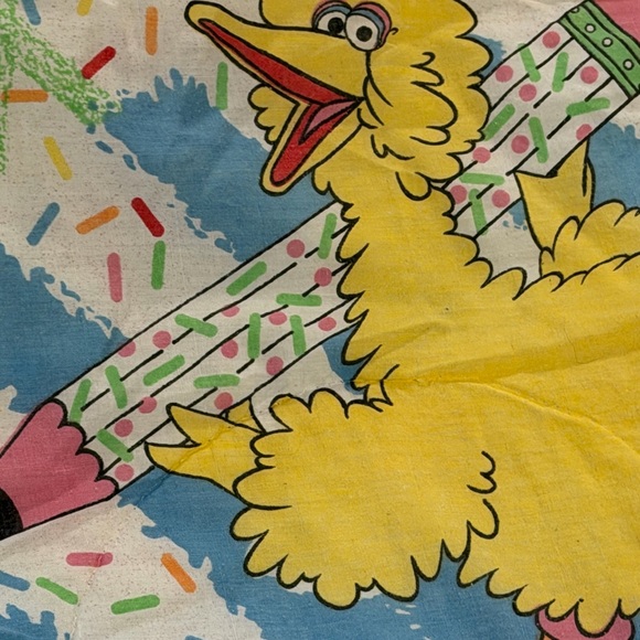 1993 Sesame Street Comforter – Alphabet Crayon Print – Twin Size Vintage - Picture 5 of 7